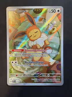 Pokemon Eevee 173 Promo Holo Card English.. Small dot on the btm right corner - Image 1