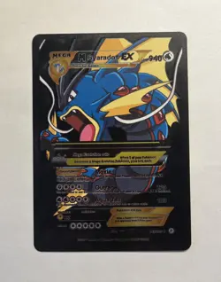 M Gyarados EX Rare Black Foil Fan Art Moxie Display Card Mint/NM - Image 1