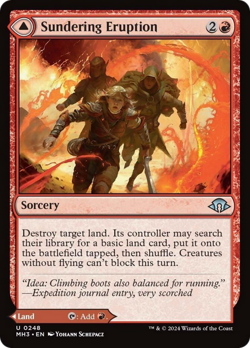 Sundering Eruption // Volcanic Fissure [Modern Horizons 3] Foil Near Mint - Image 1