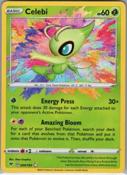 Celebi 009/185 SWSH04: Vivid Voltage - Pokemon Card - NM - Image 1
