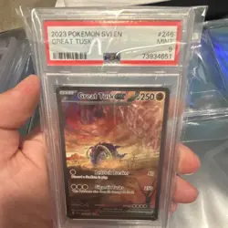 Pokemon TCG 2023 SV01 Great Tusk ex 246/198 SAR Holo PSA 9 - Image 1