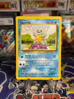 SQUIRTLE - 63/102 - Base Set - 4th Print - 1999-2000 - Pokemon Card - LP - Image 1