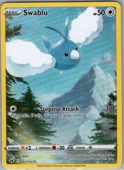 Swablu GG27/GG70 SWSH: Crown Zenith: Galarian Gallery - Pokemon Card - NM - Image 1