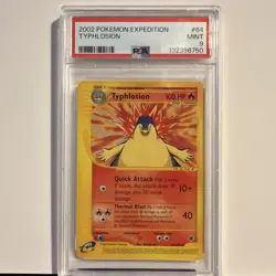 2002 POKEMON EXPEDITION #64 TYPHLOSION PSA 9 - Image 1