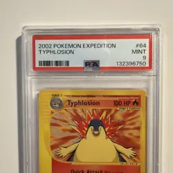 2002 POKEMON EXPEDITION #64 TYPHLOSION PSA 9 - Image 4