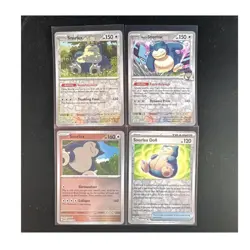 Pokemon TCG Snorlax Reverse Holo Lot 4 Hop's Snorlax Snorlax Doll English 151 - Image 1