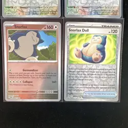 Pokemon TCG Snorlax Reverse Holo Lot 4 Hop's Snorlax Snorlax Doll English 151 - Image 3