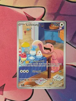 Pokemon Lickitung 180/162 Temporal Forces Illustration Rare - Image 1