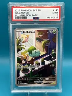 2024 POKEMON SCR EN-STELLAR CROWN BULBASAUR ILLUSTRATION RARE PSA 9 #143 - Image 1