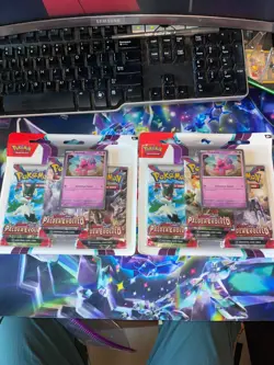 Pokemon SCARLET AND VIOLET - PALDEA EVOLVED 3 PACK BLISTER WITH TINKATINK PROMO* - Image 3