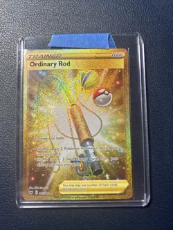 Pokemon TCG Ordinary Rod Sword & Shield Base Set 215/202 Holo Secret Rare - Image 1