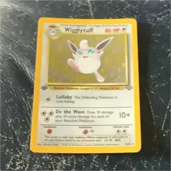 Pokemon TCG Wigglytuff 16/64 Jungle Holo Rare English 1999 80 HP - Image 1