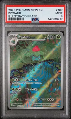 2023 Pokemon 151 #167 Ivysaur Illustration Rare PSA 9 Mint - Image 1