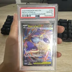 Pokemon TCG Mega Latias ex 181/132 ME01 SIR Holo PSA 10 English 6+ - Image 1