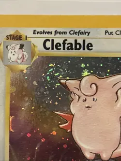 2000 Pokemon TCG Base Set 2 Clefable Holo Rare 005/130 Swirl 💫 - Image 3