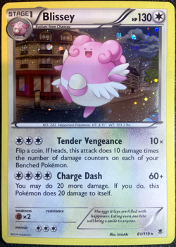 Blissey 81/119 Phantom Forces Pokemon English Cosmo Holo 2014 - Image 1
