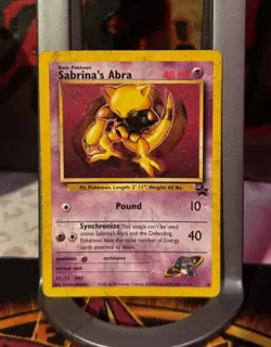 Sabrina's Abra 19 Wotc Black Star Promo Pokemon HP Heavy Play/Damaged Fast Ship - Image 1