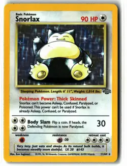 Snorlax ⭐ 11/64 Holo Rare Jungle 1999 Pokemon LP - Image 1