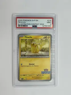The Pokemon Company Pikachu PSA 9 Illustration Contest Promo 2025 US SELLER - Image 1