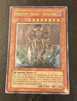 Yu-Gi-Oh! TCG Destiny Hero Dogma POTD-EN014 1st Edition Ultimate Rare - Image 1