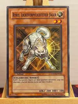 Ryko, Lichtverpflichteter Jager LODT-DE022 Super Rare Deutsch VG YUGIOH - Image 1