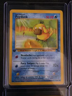 Pokemon TCG Fossil 1st Edition Psyduck 53/62 Regular English 4-Card Lot - Image 2