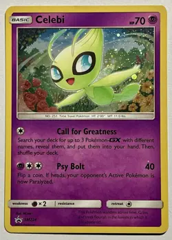 Celebi SM224 (MP) Cosmos Holo Sun & Moon: Black Star Promo 2019 Pokemon Card - Image 1