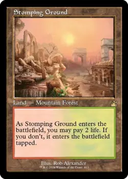 MTG English Stomping Ground (Retro Frame) NM Normal Ravnica Remastered - Image 1