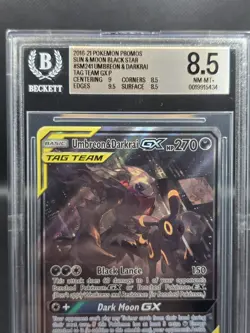 Pokemon TCG Umbreon & Darkrai GX SM241 Tag Team Holo Promo Card BGS 8.5 NM-MT+ - Image 2