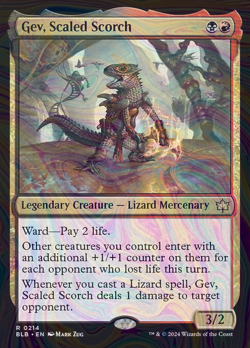 Foil Gev, Scaled Scorch - Bloomburrow - 214 | MTG Card - Image 1