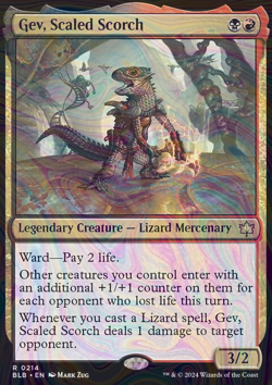 Foil Gev, Scaled Scorch - Bloomburrow - 214 | MTG Card - Image 3