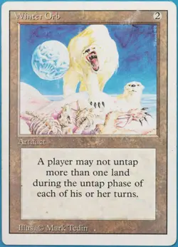 Winter Orb Revised VHP/DAMAGED Artifact Rare MTG CARD (ID# 518584) ABUGames - Image 1