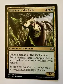 Shaman of the Pack 217 Uncommon Magic Origins Magic: The Gathering LP MTG - Image 1