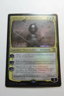 MTG Aminatou the Fateshifter x1-Foil -Commander 2018-Lightly Played - Image 1