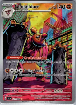 Conkeldurr 127/086 SV: Black Bolt - Pokemon Card - NM - Image 1