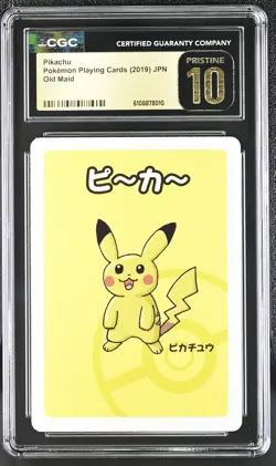 CGC Pristine 10 Pikachu Old Maid Jpn - Image 1