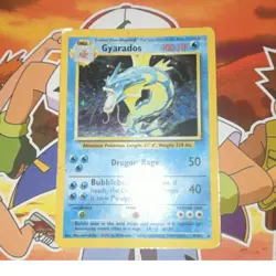 Pokemon TCG Gyarados 6/102 Base Set Holo Rare 1999 English 100 HP WotC - Image 1