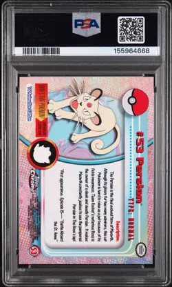 2000 Topps Chrome Persian #53 Pokemon TV - PSA 8 NM-MT New Certification - Image 2