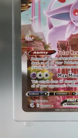 Pokemon Espeon VMAX Alternate Art Secret Rare Holo 270/264 Fusion Strike 2021 - Image 4