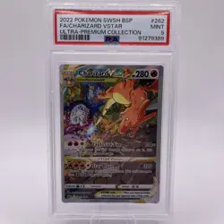 Pokemon TCG Charizard VSTAR SWSH262 Holo Black Star Promo PSA 9 MINT - Image 1