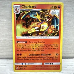 Pokemon Charizard Rare Regular Sm-Team Up 14/181 Roaring Resolve HP 150 - Image 1