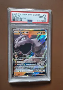 Onix GX Hidden Fates 2019 Sun And Moon PSA 10 Pokemon TCG - Image 1