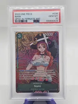 PSA 10 GEM MINT - NAMI ALTERNATE ART OP02-036 - One Piece Paramount War - Image 1