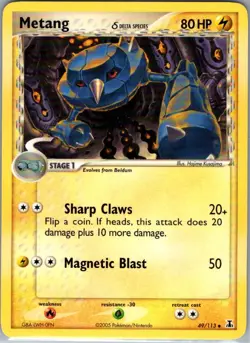 Metang (Delta Species) 49/113 Non Holo Delta Species - Pokemon Card - NM - Image 1