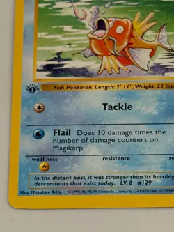 1st Edition Magikarp Pokemon Card 1999 Base Set Wizards of the Coast - Image 4