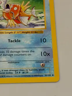1st Edition Magikarp Pokemon Card 1999 Base Set Wizards of the Coast - Image 5