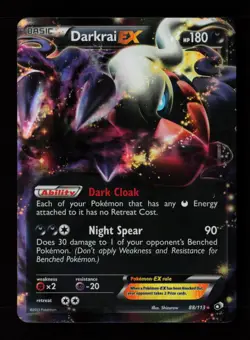 Darkrai EX 88/113 Ultra Rare Legendary Treasures Pokemon Card - Image 1