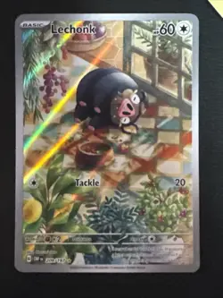 Pokemon Lechonk 209/197 Illustration Rare Holo Card Obsidian Flames Mint - Image 1