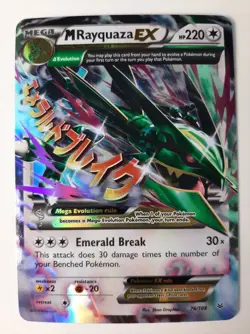 M Rayquaza EX 76/108 Roaring Skies Pokemon Card TCG 2015 Ultra Rare Near Mint - Image 1