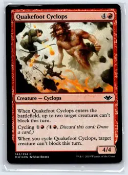 Quakefoot Cyclops 142 Common Modern Horizons Magic: The Gathering Foil LP - Image 1